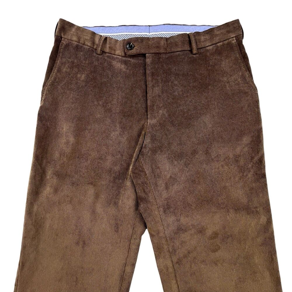 Peter Millar Corduroy Pants Men's 34x31 Brown Superior Soft 5-Pocket Designer